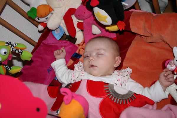 Alana helemaal uitgeteld., geplaatst door mama Lizanne op 2008-02-11