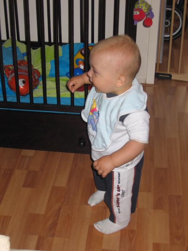 Merijn loopt een stukje., geplaatst door mama Lizanne op 2005-05-31