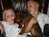 Merijn en Jesse met een puppy., geplaatst door mama Lizanne op 2008-07-11