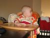 Merijn voor het eerst in zijn kinderstoel., geplaatst door mama Lizanne op 2004-11-05
