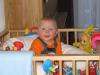 Jesse in de box., geplaatst door mama Lizanne op 2006-05-17
